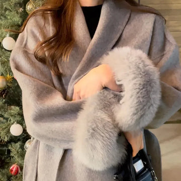 Harlow Faux Fur Trimmed Robe Coat